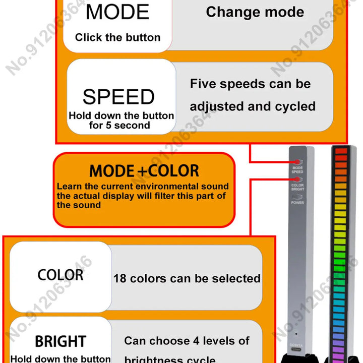 RGB Music Sound Control LED