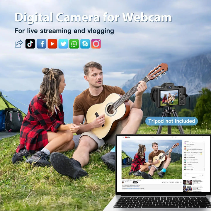 8K Digital Camera for Photography Autofocus WiFi 88MP