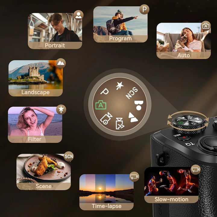 8K Digital Camera for Photography Autofocus WiFi 88MP