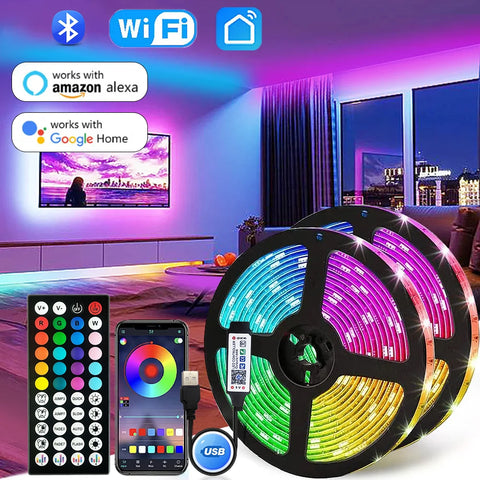 Usb 5V Led Strip Light 5050 Rgb Led Tape Bluetooth Wifi
