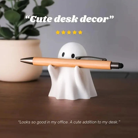 Funny Ghost Pen Holder Spooky Ghost Figurine Design