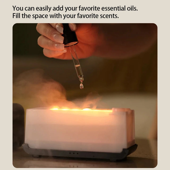 Aroma Diffuser Simulation Colorful Flame Air Humidifier