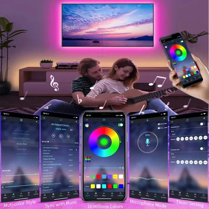 Usb 5V Led Strip Light 5050 Rgb Led Tape Bluetooth Wifi