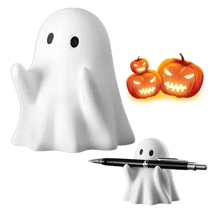 Funny Ghost Pen Holder Spooky Ghost Figurine Design