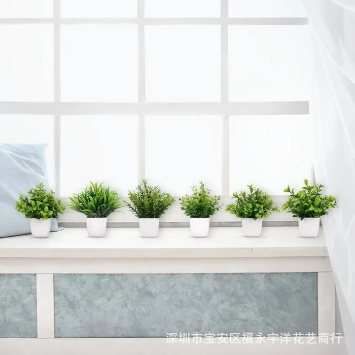 Artificial Bonsai Green Fake Plant Eucalyptus