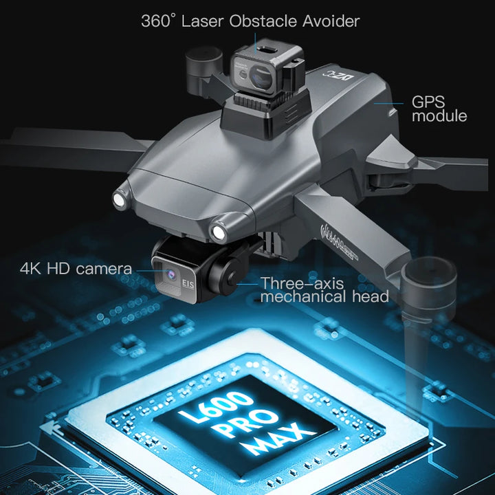 2025 New L600 PRO MAX GPS Drone 5KM 4K
