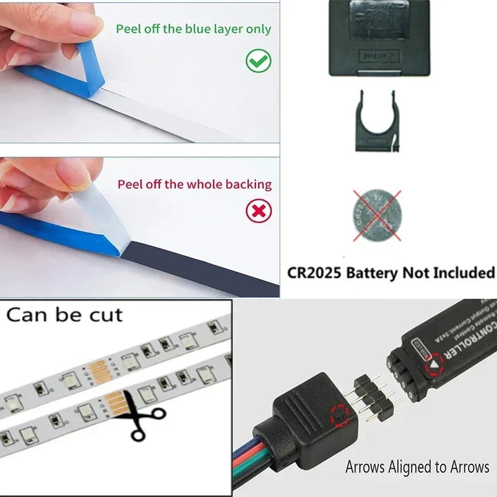 Usb 5V Led Strip Light 5050 Rgb Led Tape Bluetooth Wifi
