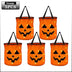 LEDLight Up Halloween Pumpkin Candy Tote Bag Basket for Kids