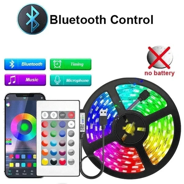 Usb 5V Led Strip Light 5050 Rgb Led Tape Bluetooth Wifi
