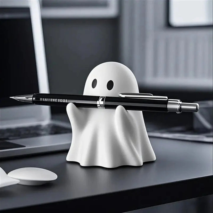 Funny Ghost Pen Holder Spooky Ghost Figurine Design