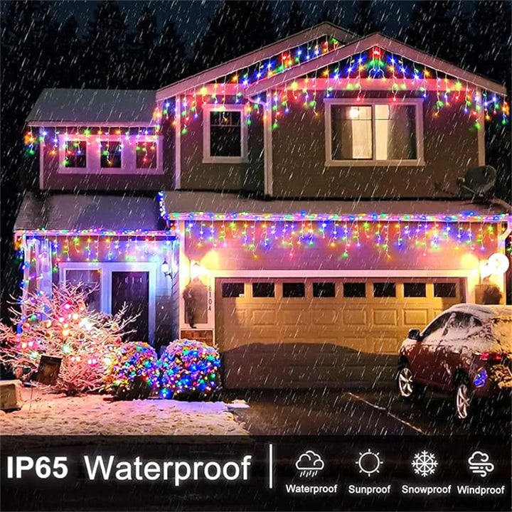 NEW 162/96LED Solar Icicle Outdoor Christmas Lights 8 Modes