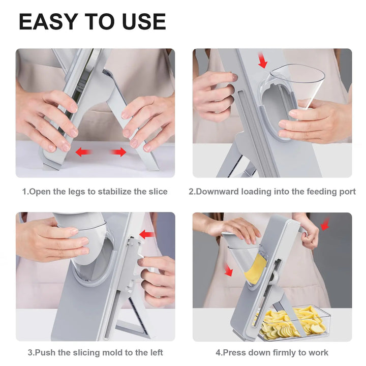 Safe Mandoline Slicer for Kitchen Multifunction